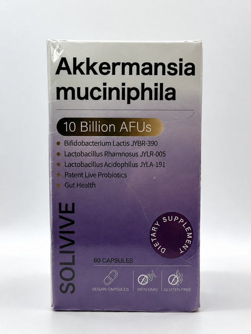 Solivive Akkermansia Muciniphila Probiotic – 10 Billion AFUs, GLP-1 Support, Gut Health Supplement, Vegan Capsules, Non-GMO, Gluten Free (60 Capsules)