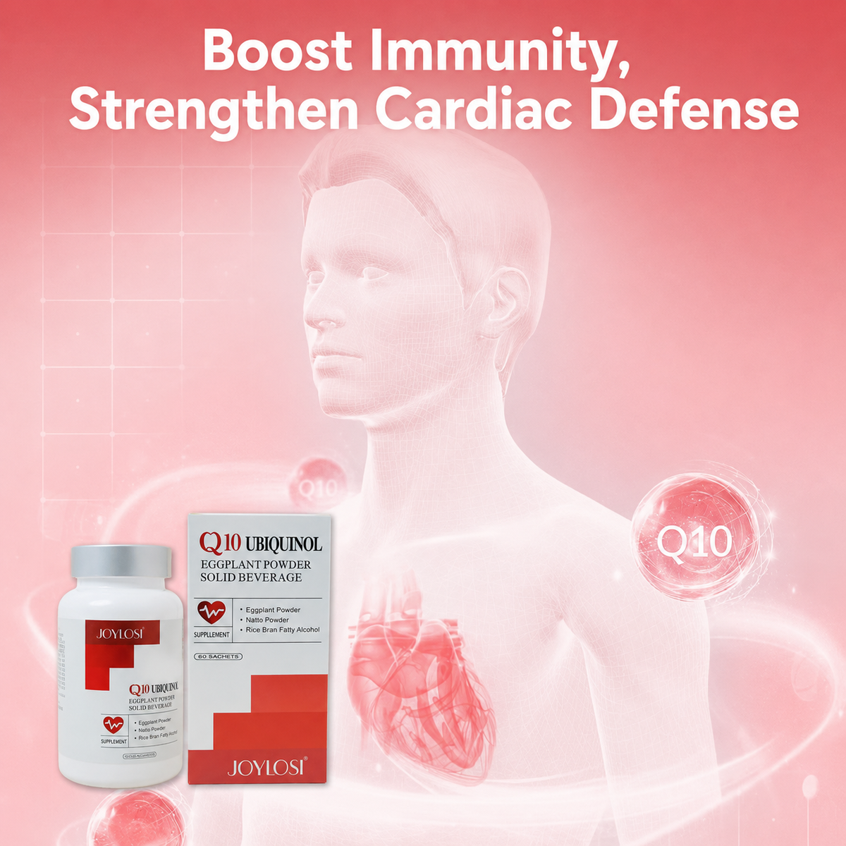 Joylosi CoQ10 Complex Capsules 60 Count – Heart Health & Cardiovascular Support Formula
